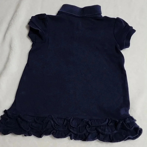 Baby Girl Ralph Lauren Ruffled Dress, Blue, Size 12M, PreOwned - Picture 2 of 8